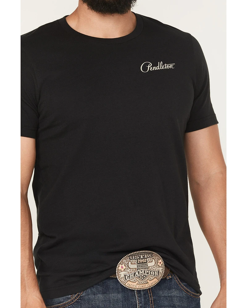 Pendleton Men's Sunset Geo Print Bison Short Sleeve Graphic T-Shirt