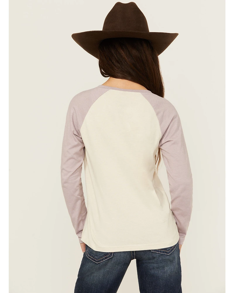 Ariat Girls' Script Baseball Long Sleeve Shirt