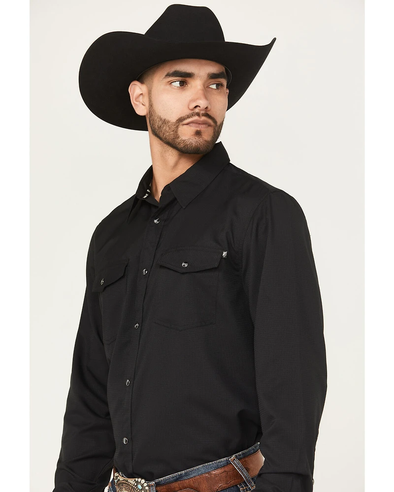 RANK 45® Men's Remming Solid Long Sleeve Snap Performance Western Shirt