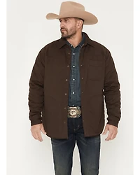 Cody James Men's Boone Quilted Flannel Lined Snap Shirt Jacket