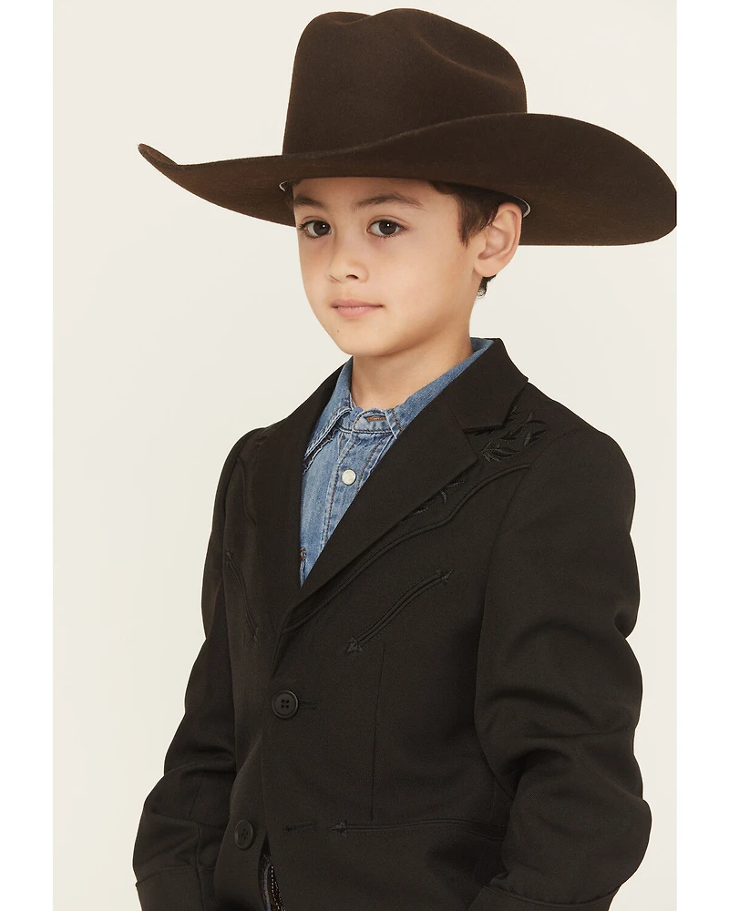 Scully Boys' Floral Embroidered Button-Down Sportcoat