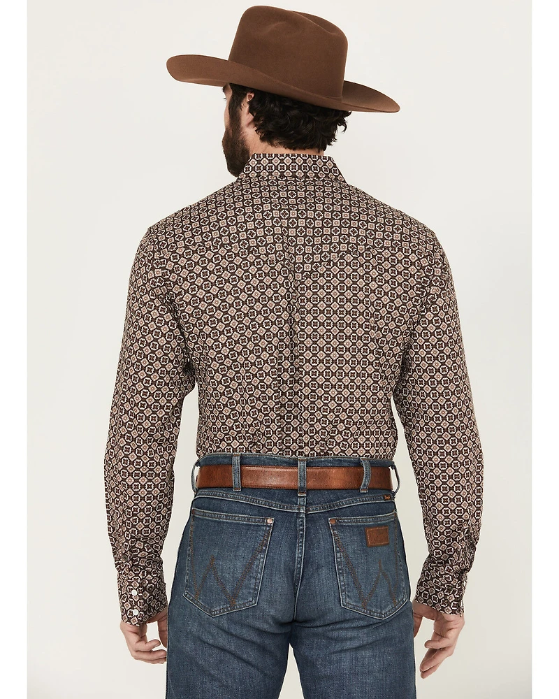 Cinch Men's Geo Print Long Sleeve Snap Western Shirt