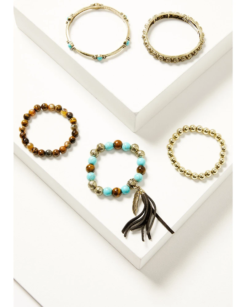 Shyanne Women's Desert Boheme Bracelet Set - 5 Pieces