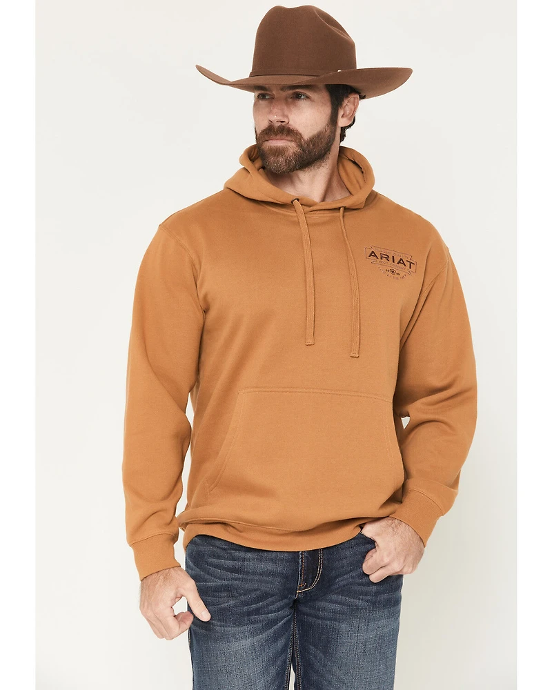 Ariat Men's Simple Buckle Southwestern Embroidered Hooded Sweatshirt
