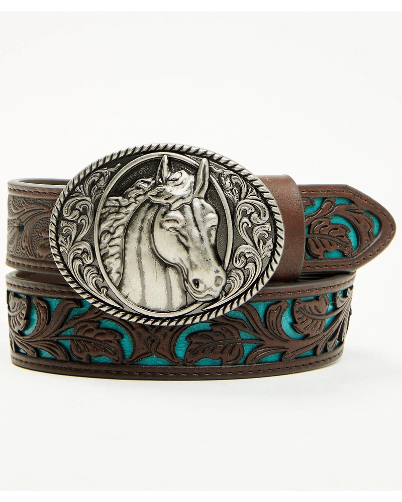 Shyanne Girls' Jovie Underlay Belt with Horse Buckle