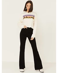 Cut & Paste Women's Desert Dreamer Graphic Cropped Long Sleeve Top
