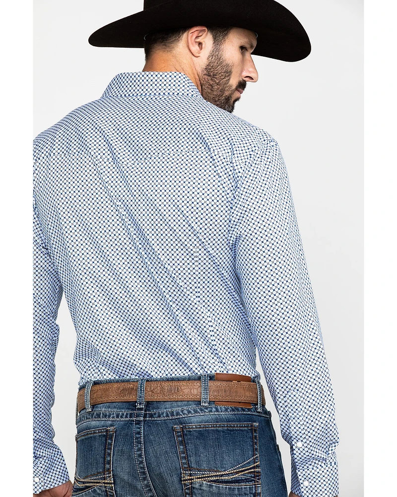 Scully Signature Soft Series Men's X Geo Print Long Sleeve Western Shirt