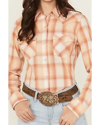 Wrangler Retro Women's Boot Barn Exclusive PCH Plaid Print Long Sleeve Pearl Snap Western Shirt
