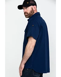 Hawx Men's Solid Yarn Dye Two Pocket Short Sleeve Work Shirt