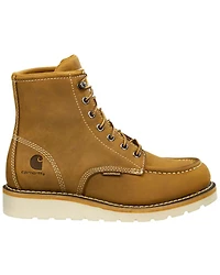Carhartt Women's Brown Wedge Sole Waterproof Work Boots - Soft Toe