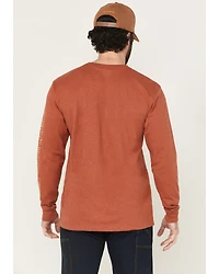 Carhartt Men's Logo Loose Fit Heavyweight Long Sleeve Graphic T-Shirt