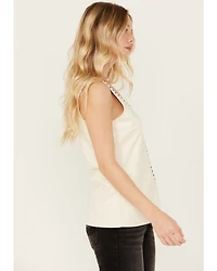 Idyllwind Women's Lilywood Beaded Front Faux Suede Tank Top