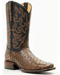 Cody James Men's Exotic Full Quill Ostrich Western Boots - Broad Square Toe