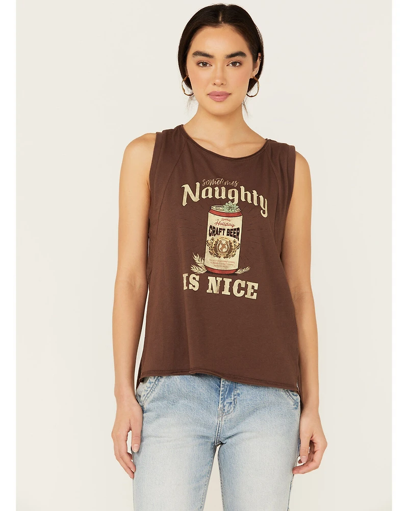 Cleo + Wolf Women's Naughty Is Nice Graphic Tank