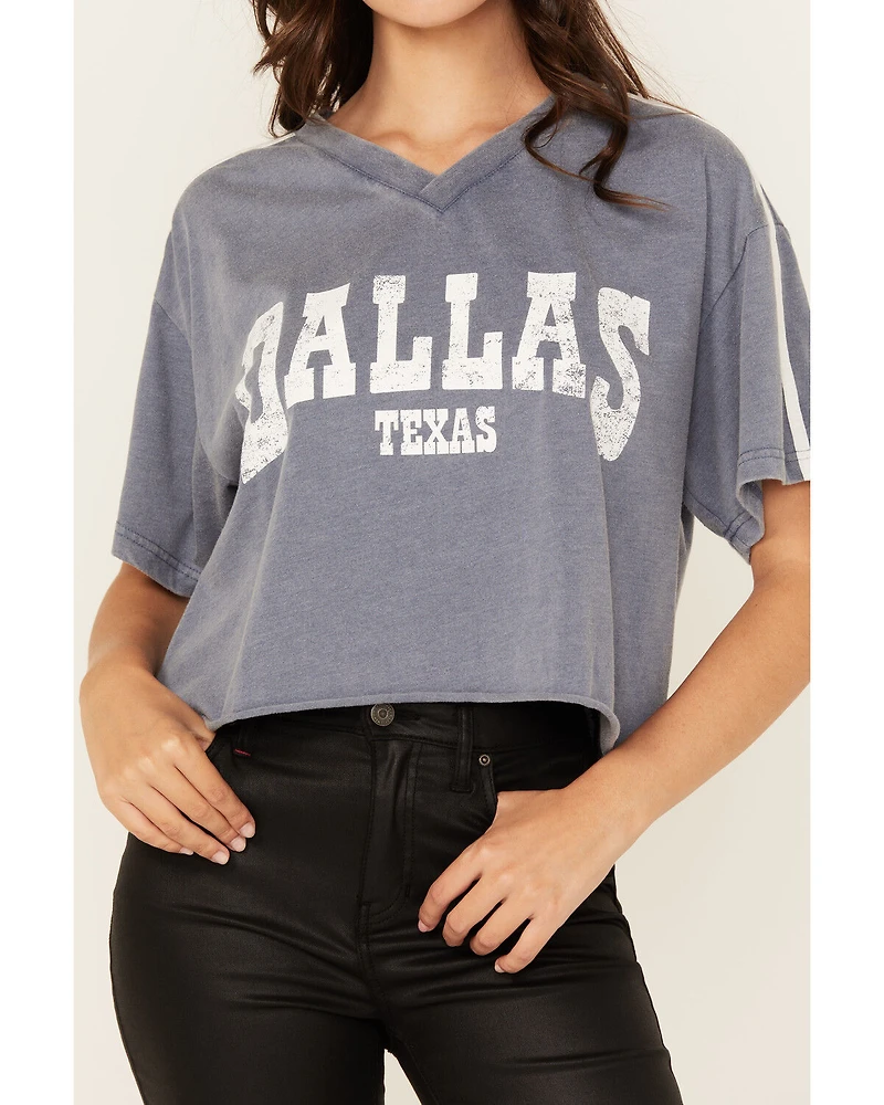 Youth Revolt Women's Dallas Varsity Short Sleeve Graphic Tee