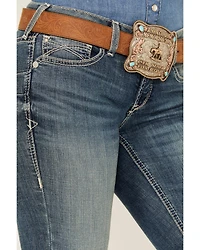 Ariat Women's Medium Wash Mid Rise Michela Straight Stretch Jeans