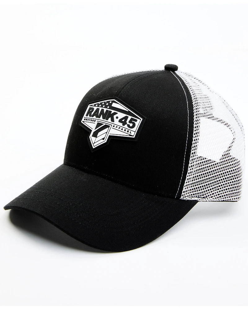 RANK 45® Men's Flag Shield Graphic Mesh-Back Ball Cap