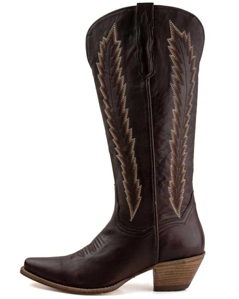 Dan Post Women's Mahan Feather Embroidery Western Boots - Snip Toe