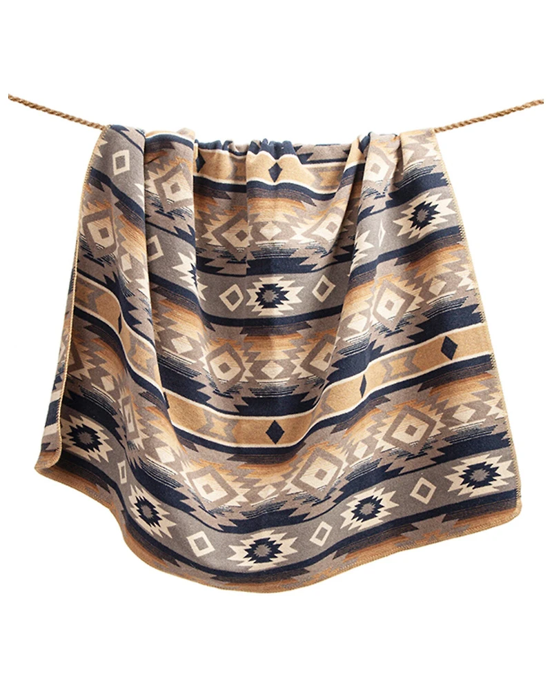 HiEnd Accents 3pc Taos Wool Blend Blanket Set - King