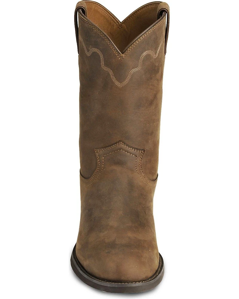Justin Men's Stampede Roper Western Boots - Round Toe