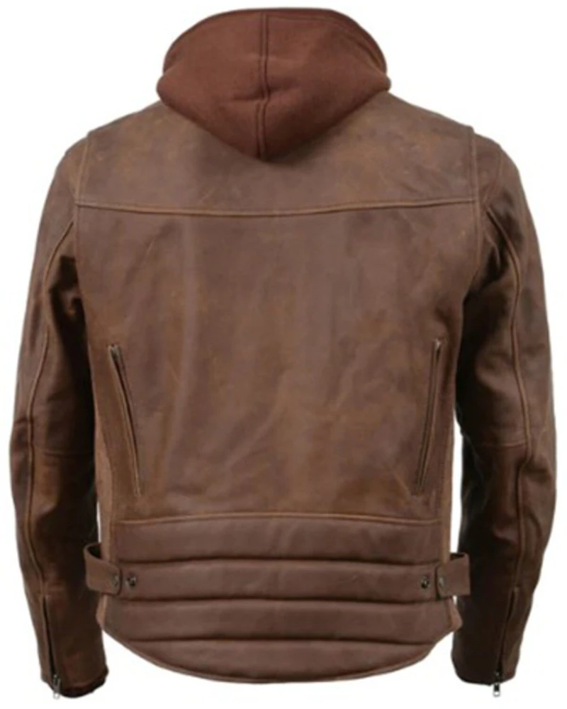 Milwaukee Leather Men's Scoundrel Vintage Crazy Horse Leather Jacket - 5X