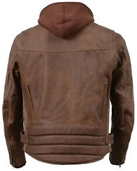 Milwaukee Leather Men's Scoundrel Vintage Crazy Horse Leather Jacket - 5X