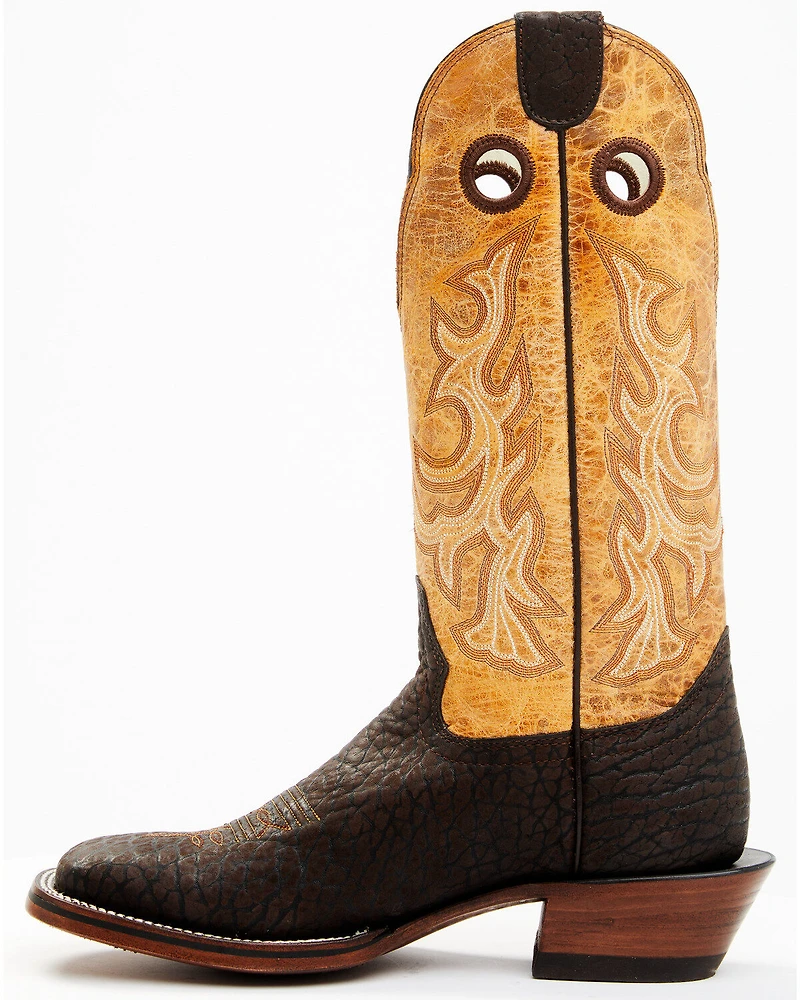 Hondo Boots Men's Bullhide Western - Broad Square Toe