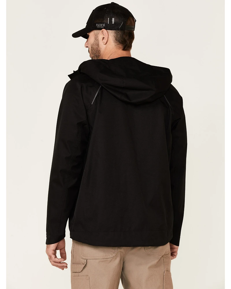 Hawx Men's Pro Elements Zip-Front Hooded Poly-Shell Work Jacket