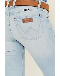 Wrangler Retro Women's Mid Rise Light Wash Mae Wide Leg Trouser Jeans
