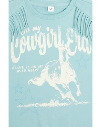 Shyanne Toddler Girls' Cowgirl Era Short Sleeve Fringe Tee