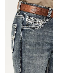 Rock & Roll Denim Men's Double Barrel Medium Wash Relaxed Bootcut Rigid