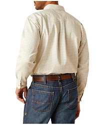 Ariat Men's FR Gosling Geo Print DuraStretch Long Sleeve Button-Down Work Shirt