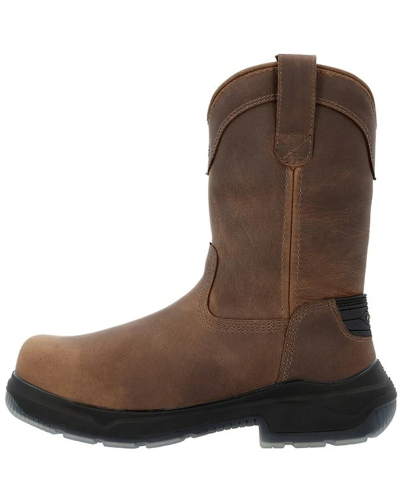 Georgia Men's Flxpoint Ultra Waterproof Wellington Pull On Work Boot - Composite Toe