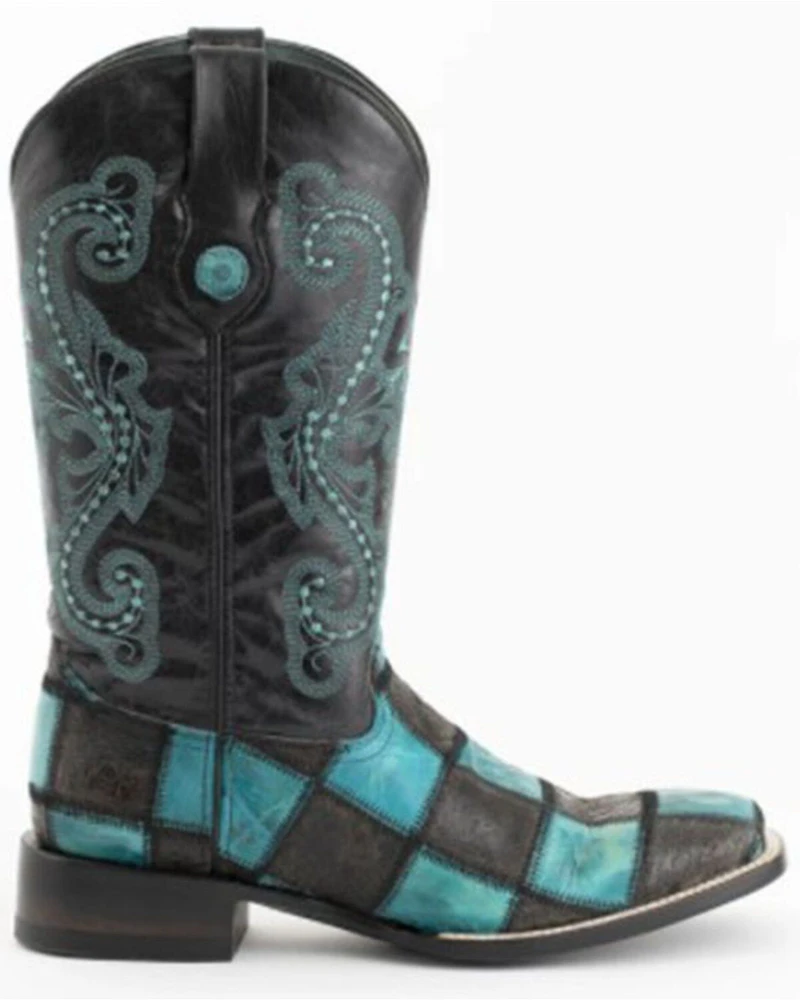 Ferrini Men's Patch Western Boots - Broad Square Toe
