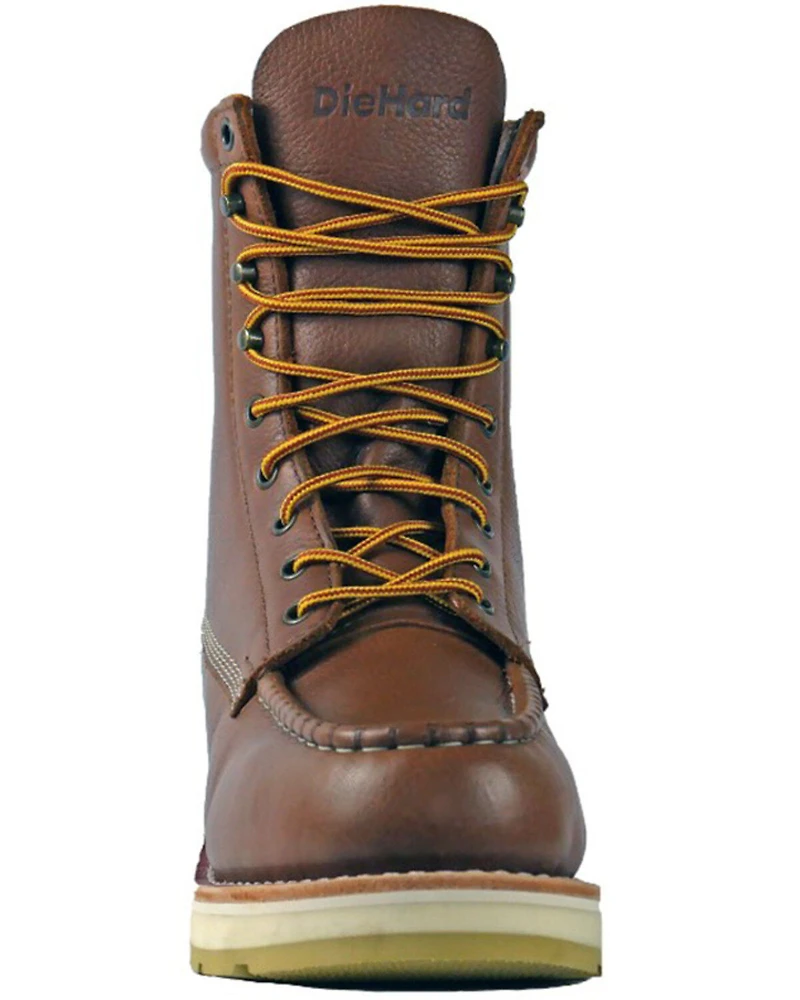 Die Hard Men's Malibu 8" Lace-Up Work Boots - Moc Toe