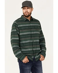 Brothers and Sons Men's Novelty Striped Long Sleeve Button Down Western Flannel Shirt