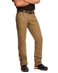 Ariat Men's Khaki Rebar M4 Made Tough Durastretch Straight Leg Work Pants - Big