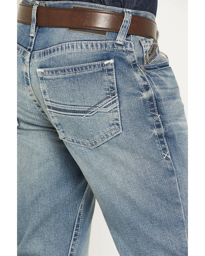 Ariat Men's M4 Shasta Light Wash Relaxed Bootcut Stretch Denim Jeans