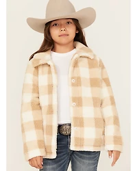 Urban Republic Girls' Plaid Print Shacket
