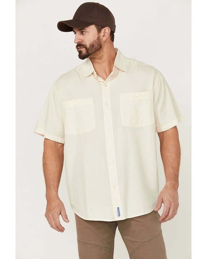 Resistol Men's Solid Short Sleeve Button-Down Western Shirt