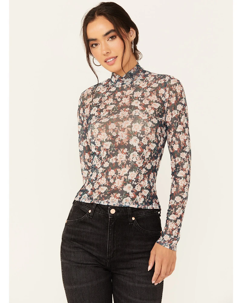 Sadie & Sage Women's Dreamchaser Mock Neck Long Sleeve Top