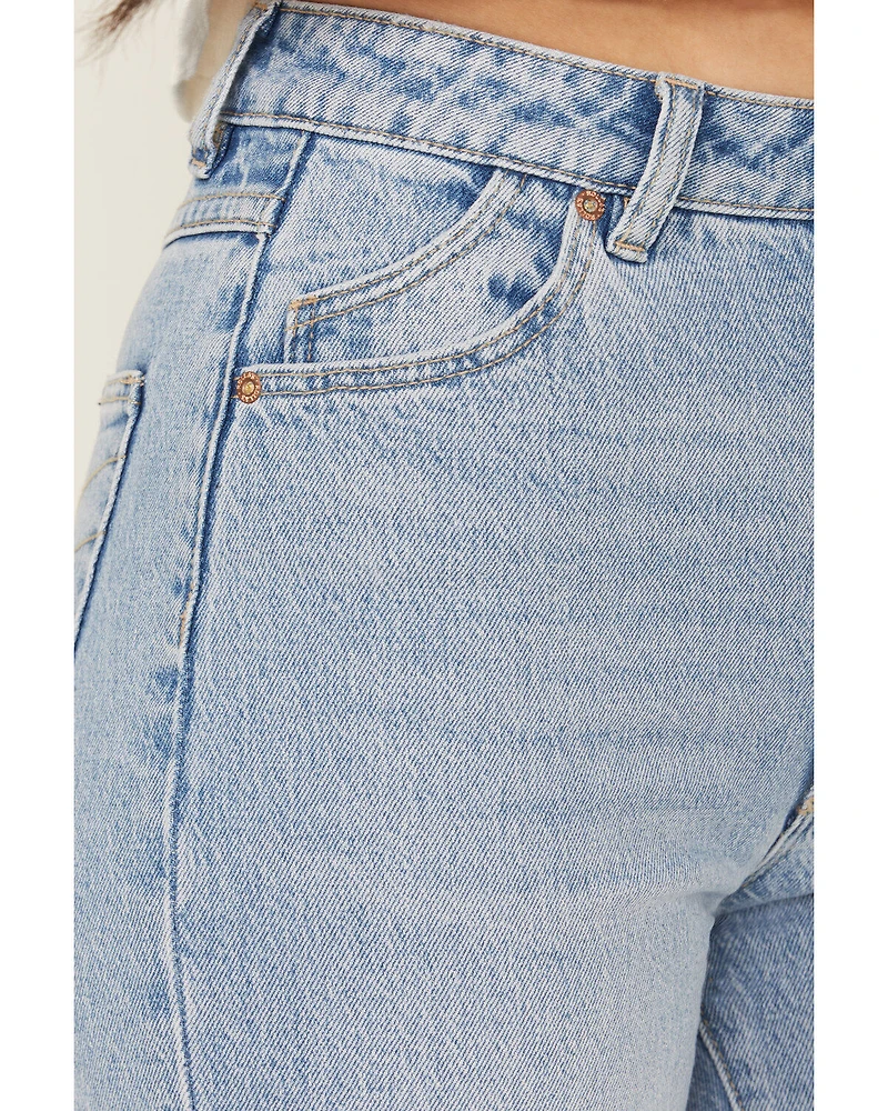 Rolla's Women's Light Wash Sunshine Eastcoast Ankle Flare Stretch Denim Jeans