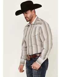 Roper Men's Striped Print Long Sleeve Snap Western Shirt