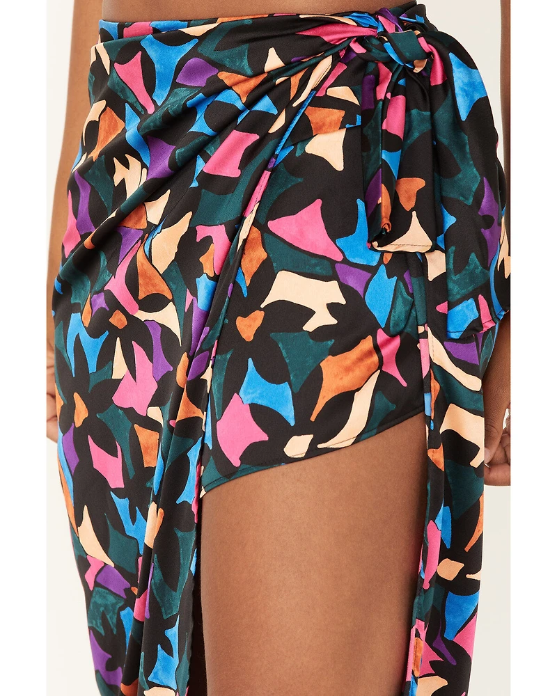 Show Me Your Mumu Women's Wrap Up Mosaic Print Skirt