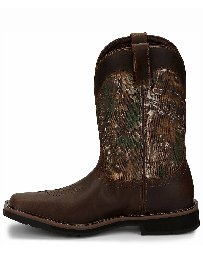 Justin Men's Trekker Waterproof Western Work Boots - Soft Toe