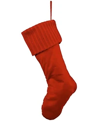 Kurt Adler Red and White Knitted Deer Stocking