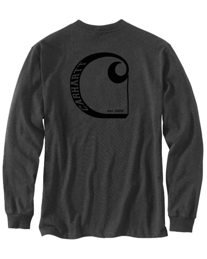 Carhartt Men's Relaxed Fit Heavyweight Long Sleeve Graphic Work T-Shirt