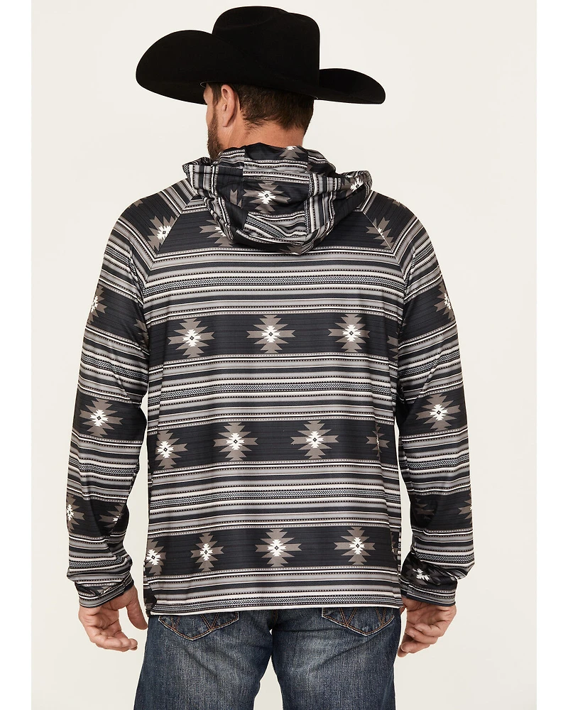 Rock & Roll Denim Men's Southwestern Print Hooded Sweatshirt