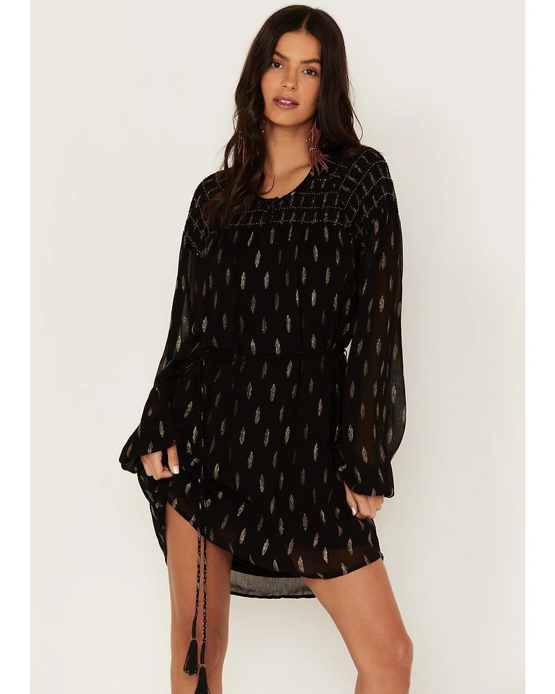 Idyllwind Women's Jolly Metallic Clip Dot Mini Dress