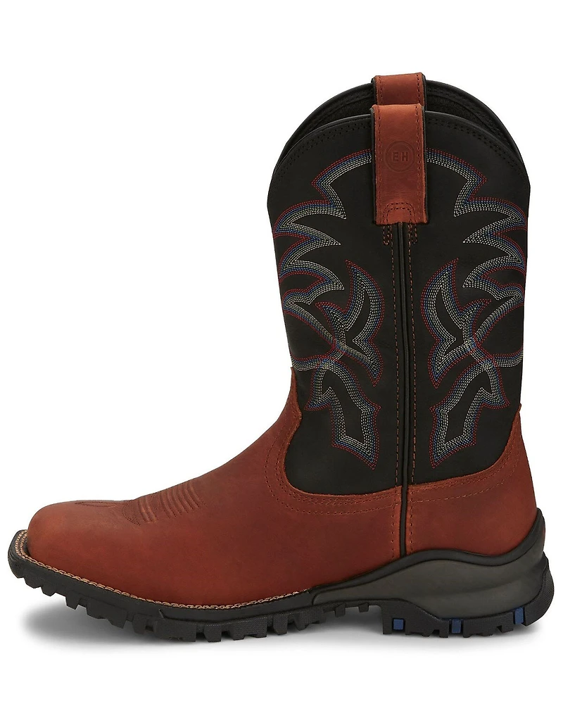 Tony Lama Men's Roustabout Brick Western Work Boots - Soft Toe